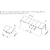 Wooden extendable table with height adjustment Igries