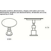 Round metal table Perho