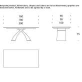 Extendable table made of tempered glass Pelejo