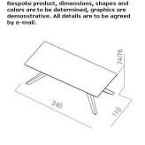 Rectangular wooden table Crepy