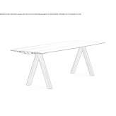 Rectangular table in extruded aluminum Valros