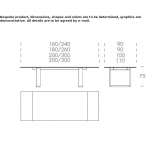 Extendable rectangular table made of porcelain stoneware Birgte