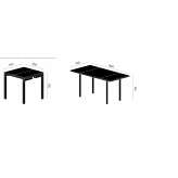 Extendable wooden table Slatyne