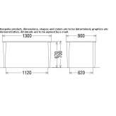 Rectangular wooden dining table Sumrall