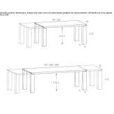 Extendable wooden dining table Meda