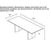 Rectangular table made of MDF Samaca