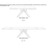 Extendable rectangular table Bullerup