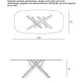 Oval crystal table Ilic