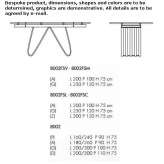 Rectangular living room table made of wood and glass Collagna