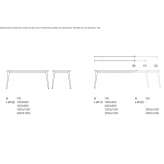 Extendable rectangular wooden dining table Dobrinj