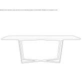 Rectangular wooden dining table Karasu