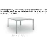 Square table with HPL top and aluminum base Pompei