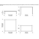 Square table made of glass and steel Coasa