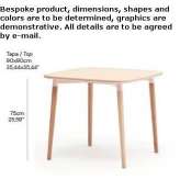 Square beech table Tiszabo