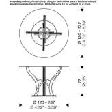 Round table made of marble and wood Coasa