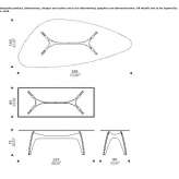 Rectangular table made of glass and steel Coasa