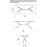 Rectangular table made of glass and steel Coasa