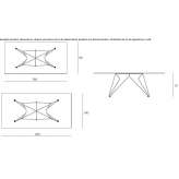 Rectangular crystal table Ilic