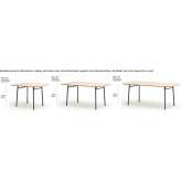 Rectangular birch table Dalry