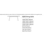 Rectangular dining table Volla