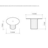 Round table made of MDF Ubajara