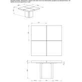 Square cement dining table Sentheim