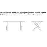 Rectangular wooden table Elne