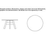 Round wooden table Pori