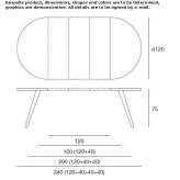 Extendable round wooden table Rode