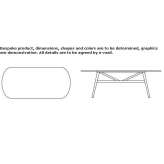 Oval wooden table Trawniki