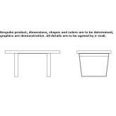 Rectangular wooden table Parscov