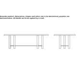 Rectangular wooden table Gemini