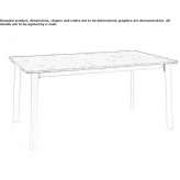 Extendable rectangular aluminum table Hasan