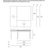 Extendable square table Ciminna