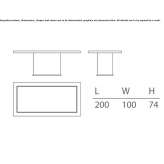 Rectangular travertine table Puerto