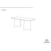 Rectangular wooden dining table Godstone