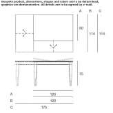 Extendable square table made of wooden veneer Ciminna