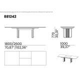 Rectangular ceramic table Doonan