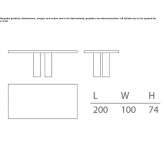 Rectangular marble table Puerto