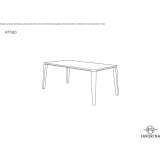 Rectangular wooden dining table Hoechst