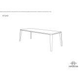 Rectangular wooden dining table Hoechst