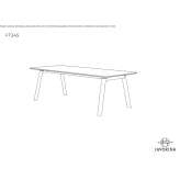 Rectangular wooden dining table Igney