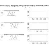 Extendable rectangular table with a concrete top Harsany