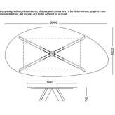 Oval dining table with a porcelain stoneware top Pteni