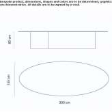 Oval glass table Muros