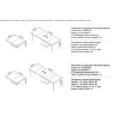 Wooden extendable table with height adjustment Hanson