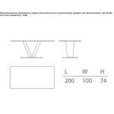 Rectangular table made of Calacatta marble Puerto