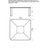 Square wooden dining table Wemding