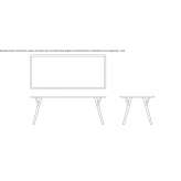 Rectangular dining table made of solid wood Vernal