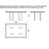 Rectangular metal dining table with a crystal top Bystrany